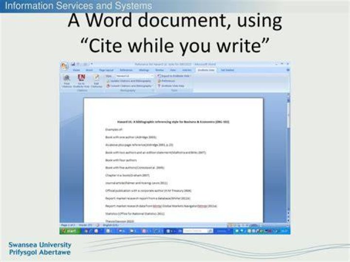 How do you setup cite while you write?